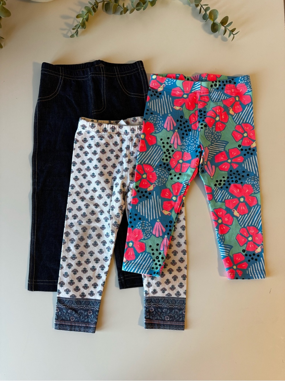 Girls Leggings Bundle 18 Months Carter’s Cat & Jack Jegging Floral Leggings 3PCS